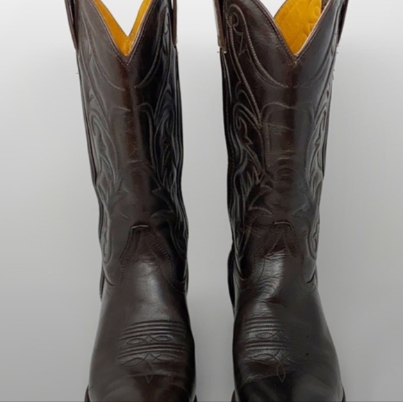 Pre-Owned Frye Bruce Pull On Cowboy Boots - Picture 2 of 5